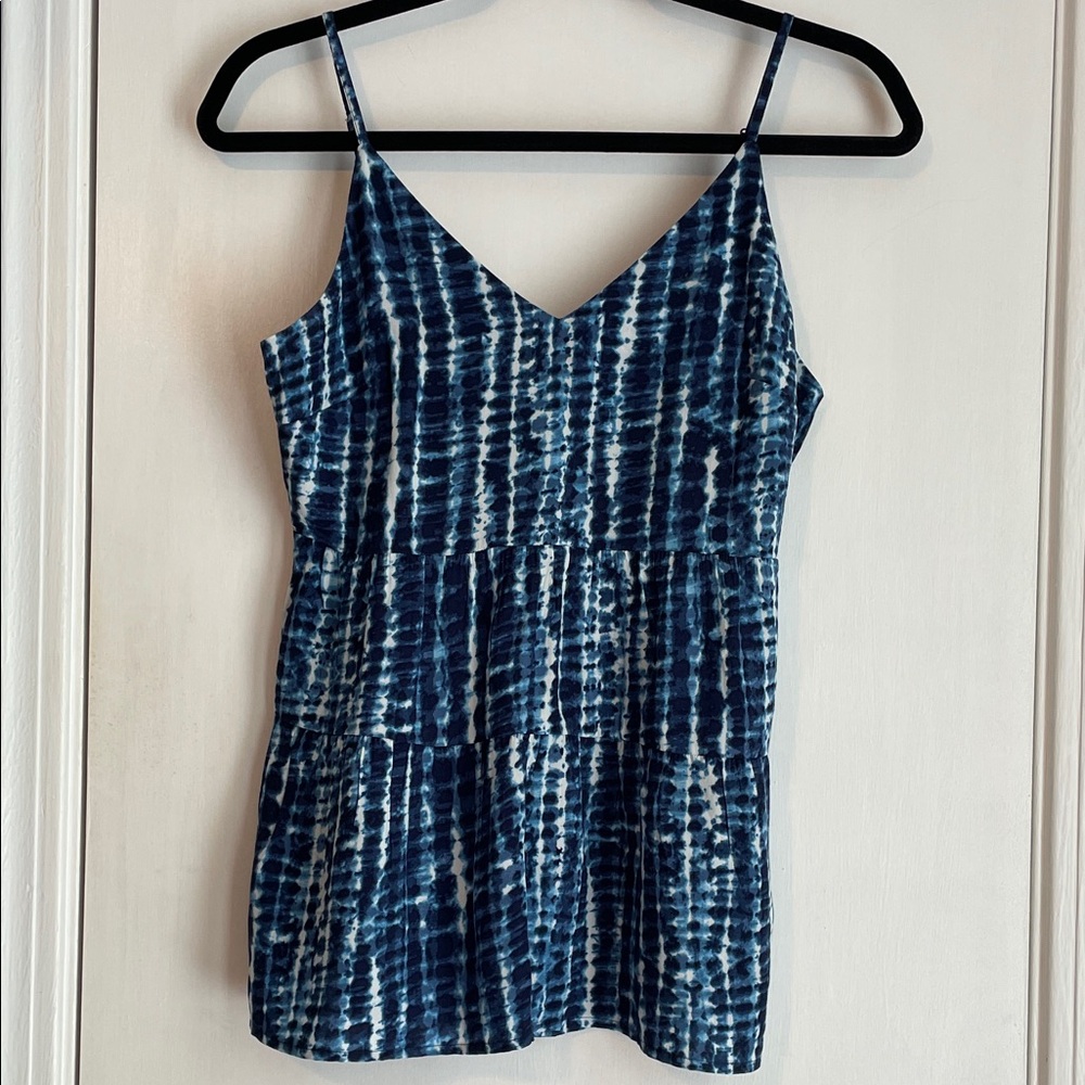 Old Navy Indigo Tie-Dye Tiered Camisole Small
